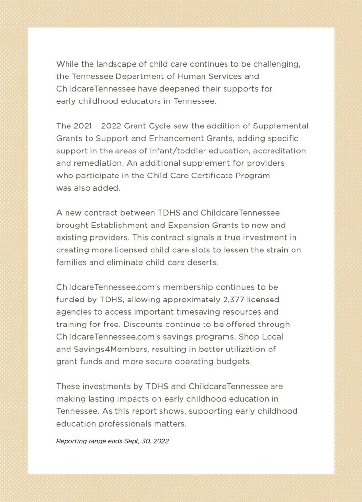 ChildcareTennessee 2021 - 2022 Final Report Page 2