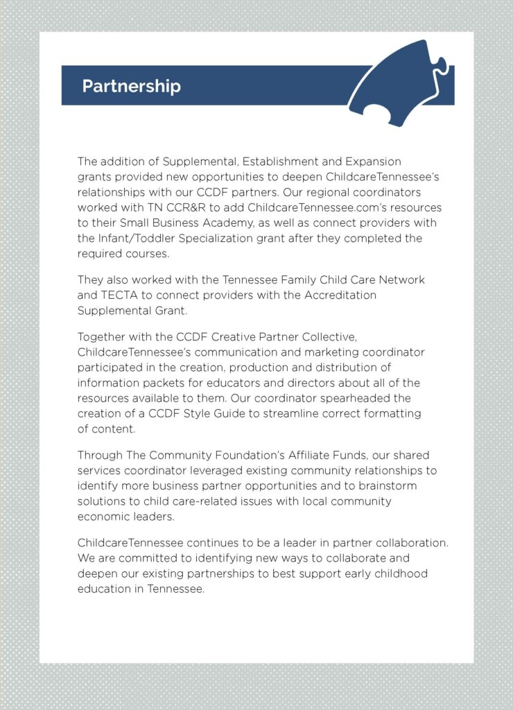 ChildcareTennessee 2021 - 2022 Final Report, Page 8